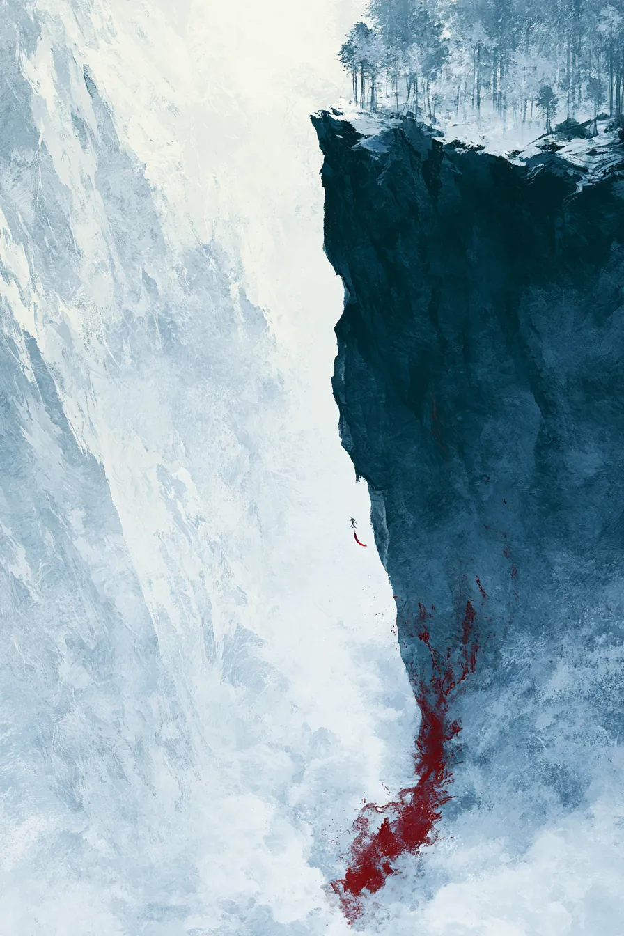 Severed Soul Cliff at the seventh month of the rabbit — a two-thousand-chi gorge under thin moon, a single father's seal