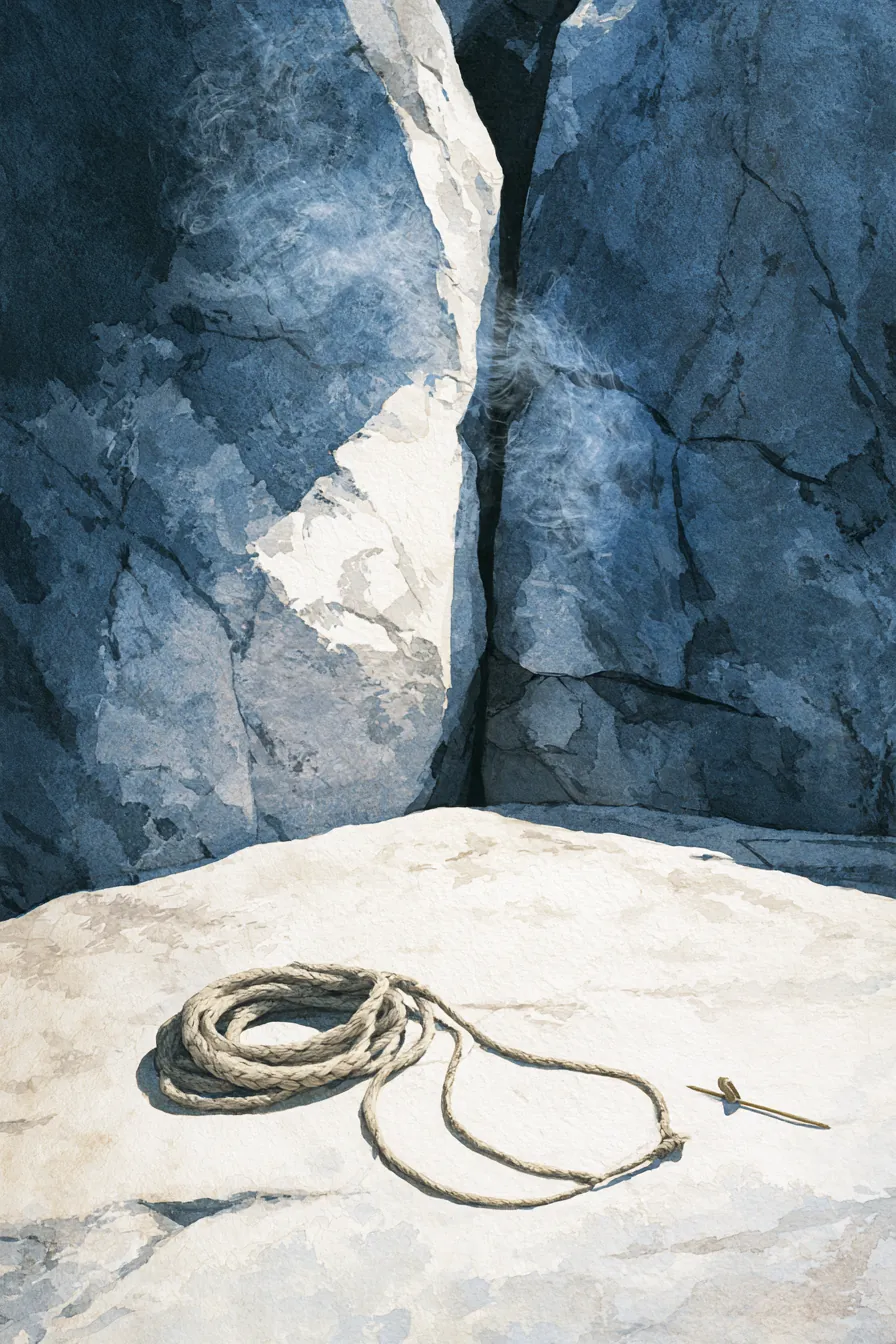 1623 Joseon, Inwangsan Seonbawi rocks at midday, fifth month: the two great granite boulders seen from below at acute an